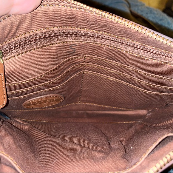 Fossil Brown Leather Shoulder Bag - Picture 7 of 7